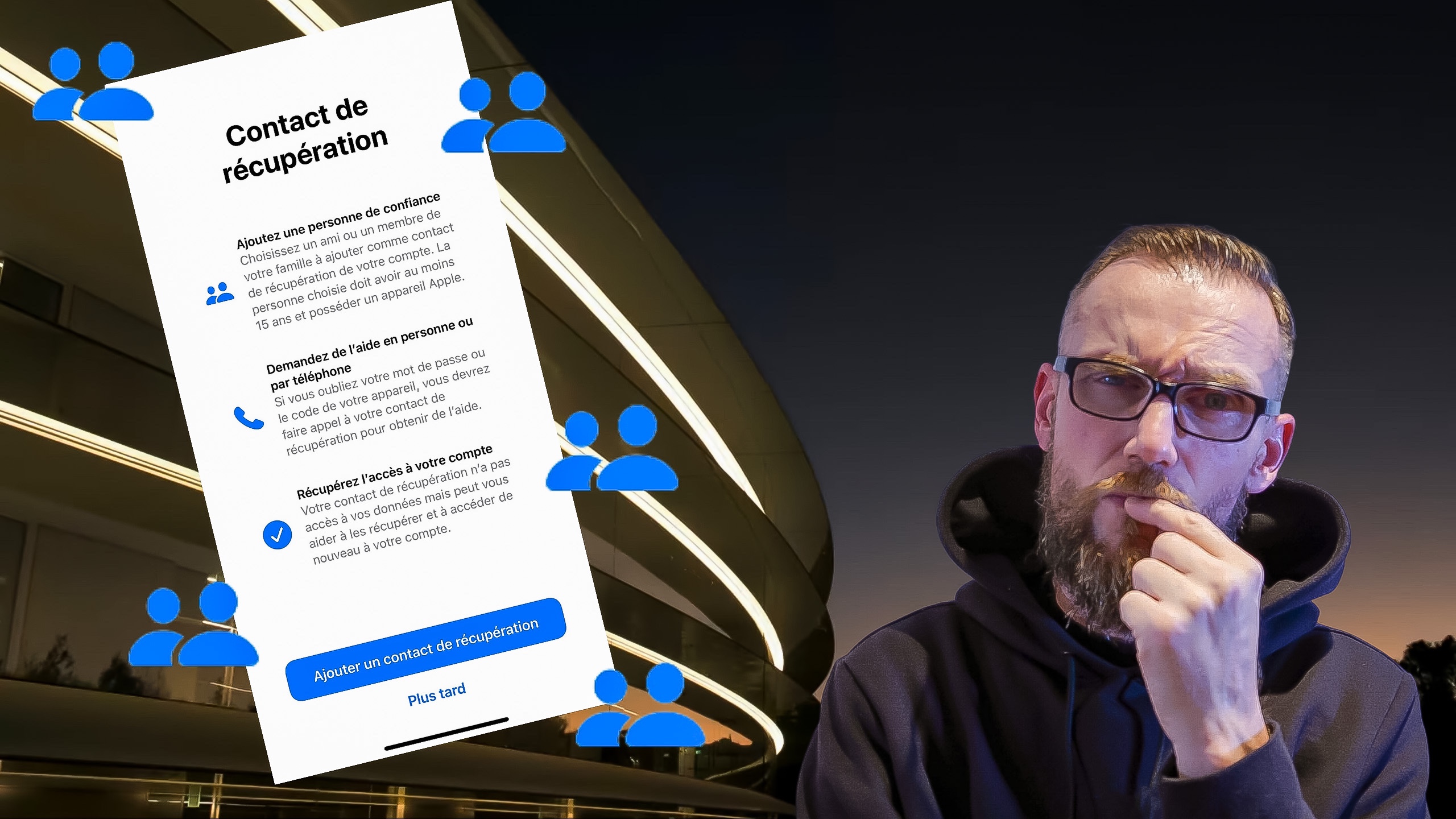 Comment créer un contact de récupération sur iOS ?
